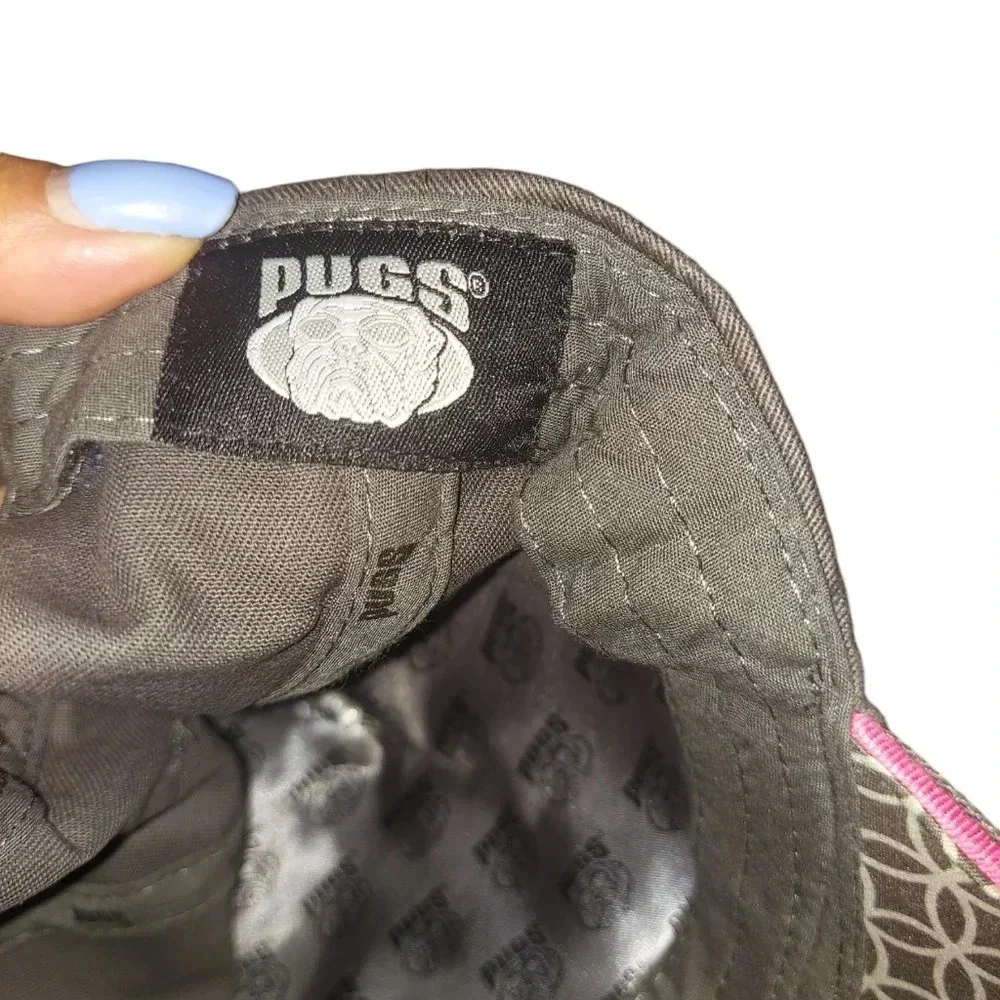 NWOT Pugs Embroidered Pink Stars Cap Hat